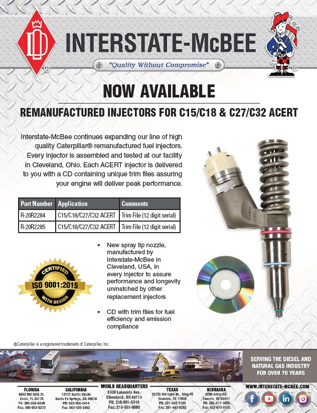 OEM Caterpillar 10R1273 C15 Diesel Injector - New, No Core Required, USA Made