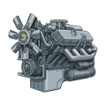Detroit 8.2L Engine Photo